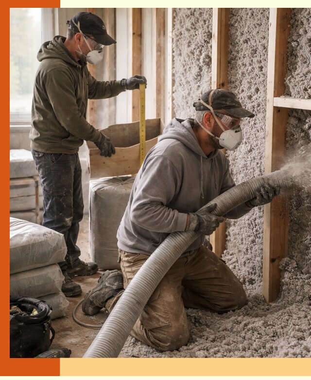 Утепление таунхауса эковатой в Урае для максимально теплых стен