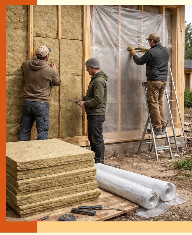 Утепление каркасного дома в Урае под ключ с гарантией качества