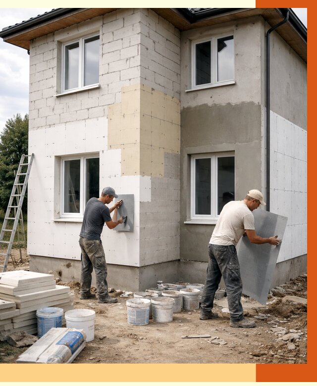 Утепление дома из газобетона в Урае от 4377 руб./м² — заказать у ТепломастерУрй