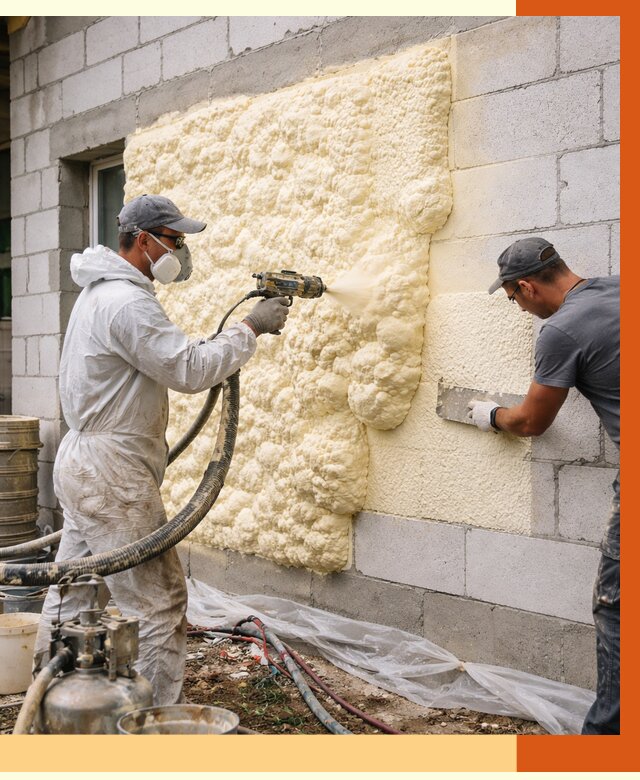 Утепление дома из газобетона ППУ в Урае от 5002 руб./м² под ключ | ТепломастерУрй