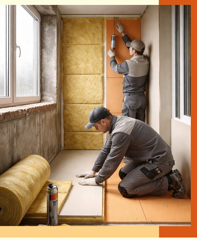 Утепление лоджии под ключ в Урае от 6774 руб/м2 — комплексное решение | ТепломастерУрй