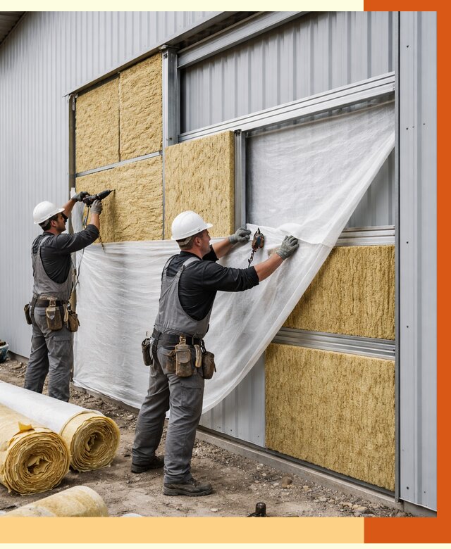 Утепление металлического склада в Урае от 4689 руб/м2 — комплексное утепление под ключ | ТепломастерУрй