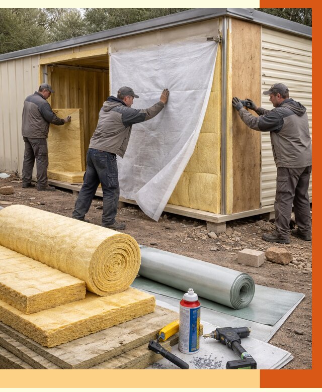 Утепление строительной бытовки в Урае от 13026 руб. под ключ | ТепломастерУрй