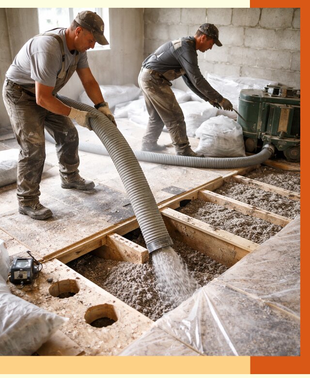 Заполнение пустот перекрытий в Урае от 4689 руб. под ключ | ТепломастерУрй