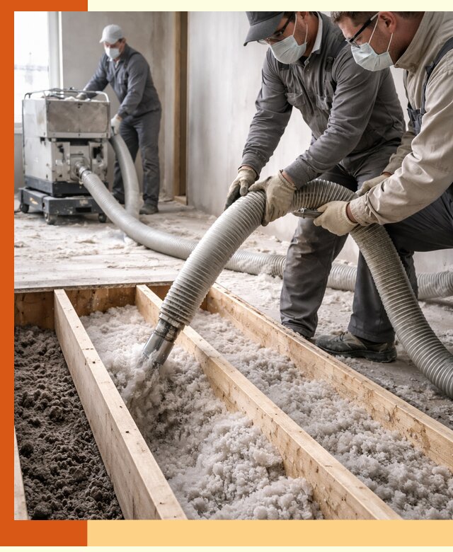 Заполнение полостей межэтажного перекрытия в Урае эффективно и герметично