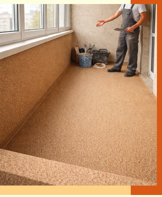 Утепление балкона жидкой пробкой в Урае от 3804 руб/м² под ключ | ТепломастерУрй