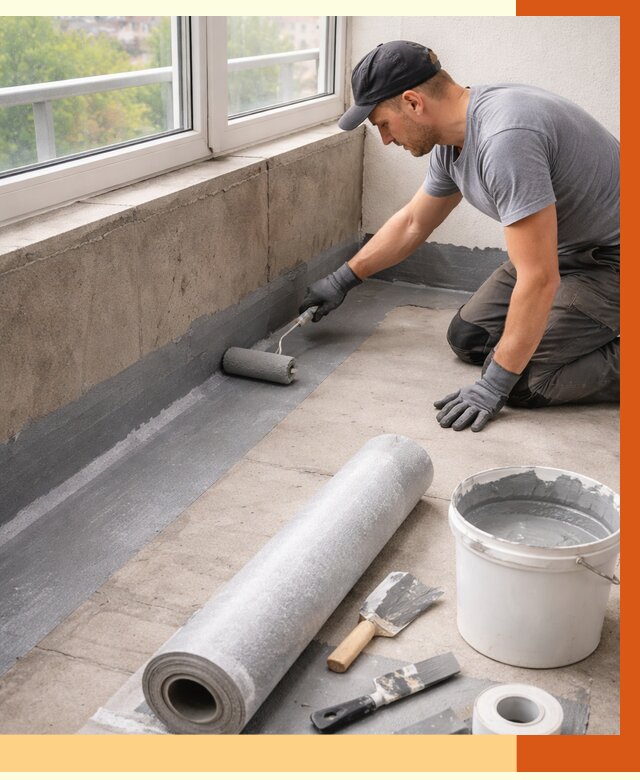 Профессиональная гидроизоляция балкона в Урае от 4377 руб. | ТепломастерУрй