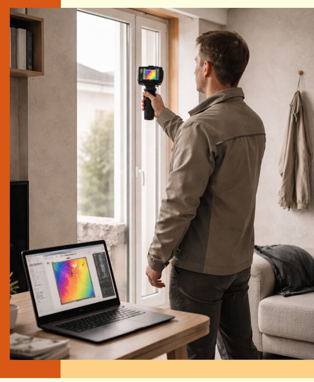 Тепловизионное обследование квартиры в Урае для поиска утечек тепла